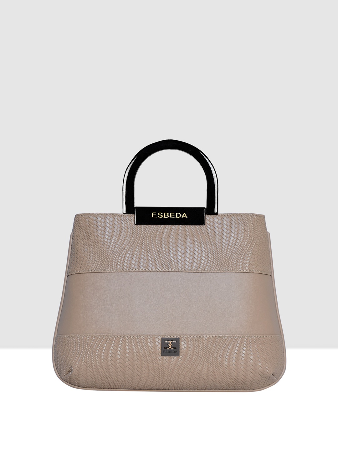 

ESBEDA Textured Structured Handheld Bag, Beige