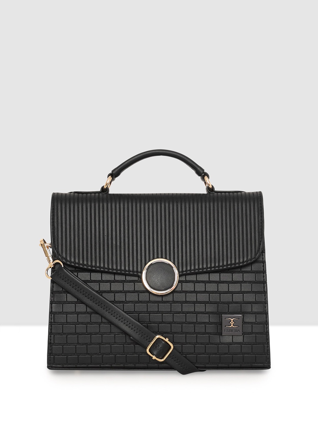 

ESBEDA Brick Embossed Structured Sling Bag, Black