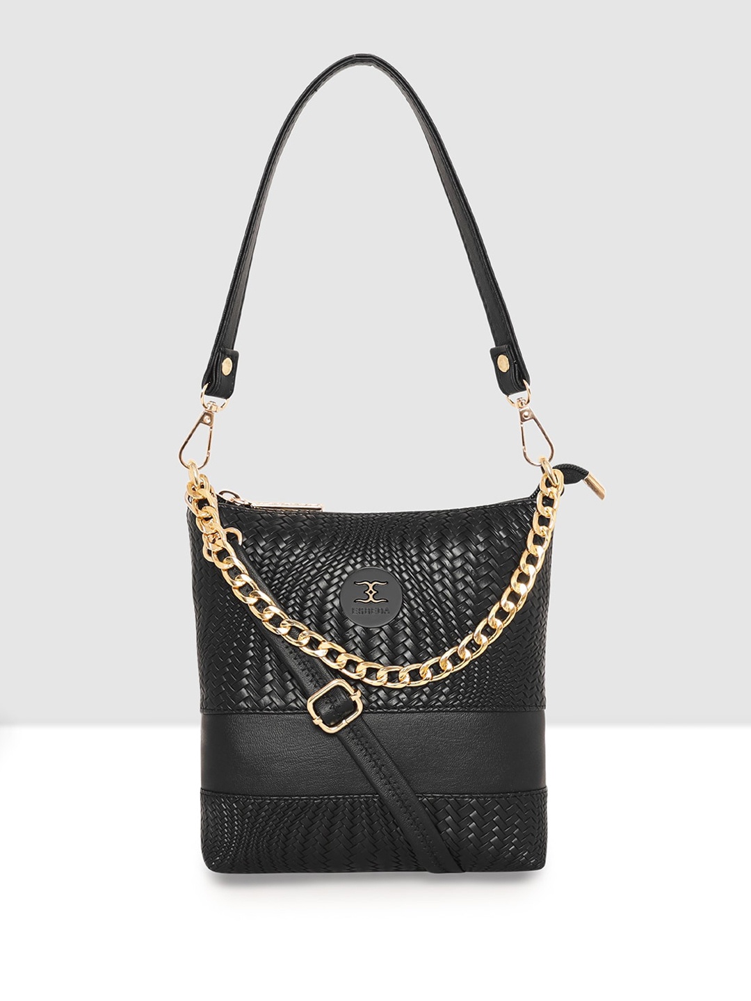 

ESBEDA Embossed Structured Sling Bag, Black