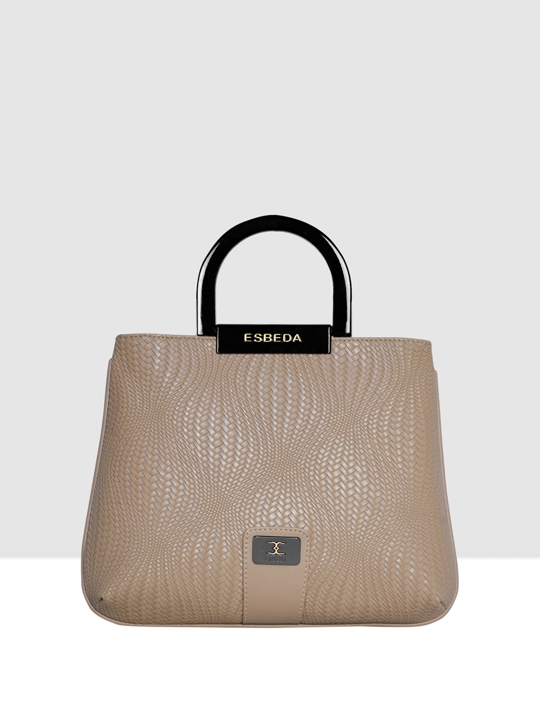 

ESBEDA Textured Structured Handheld Bag, Beige