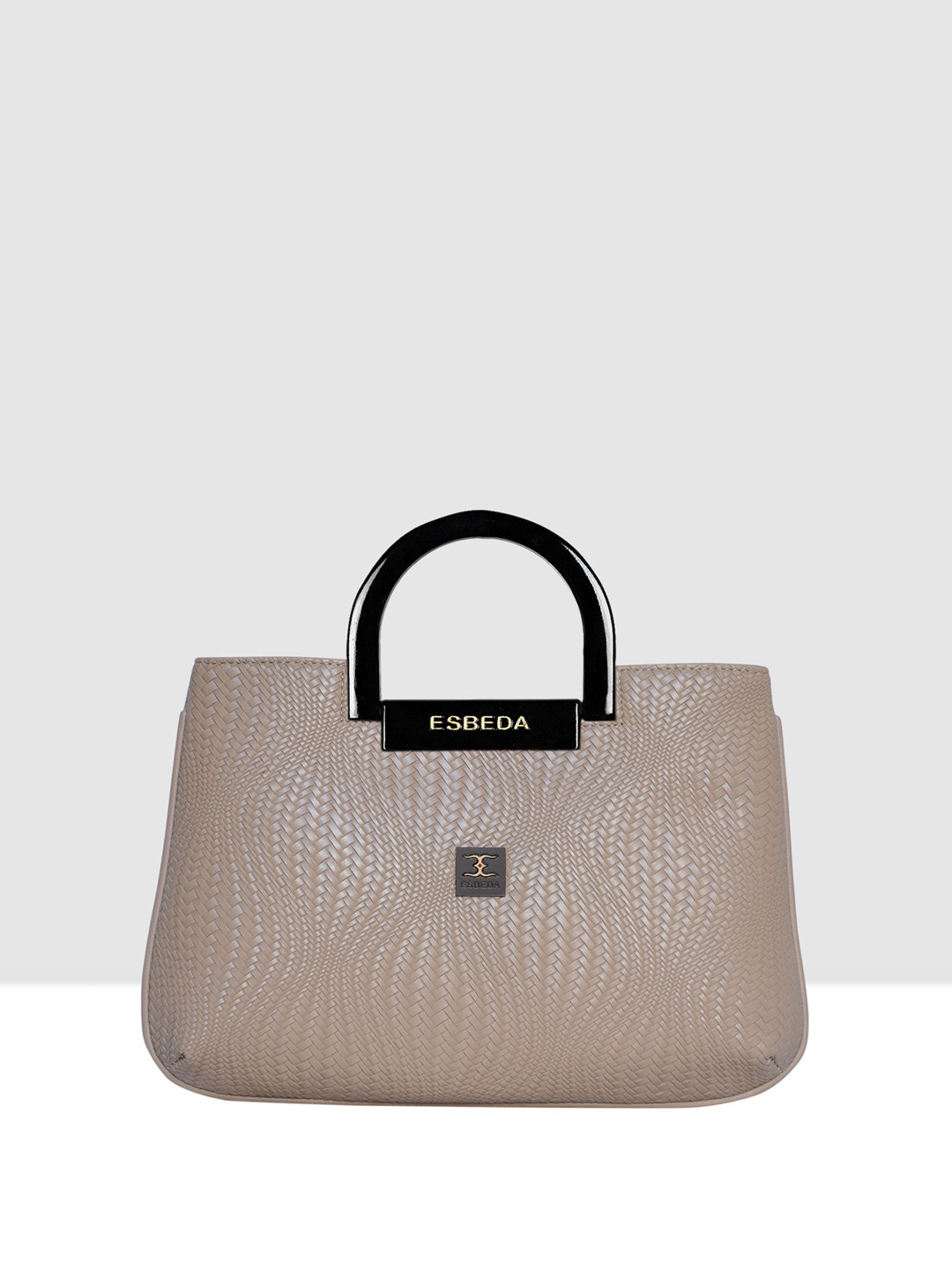 

ESBEDA Textured Structured Handheld Bag, Beige