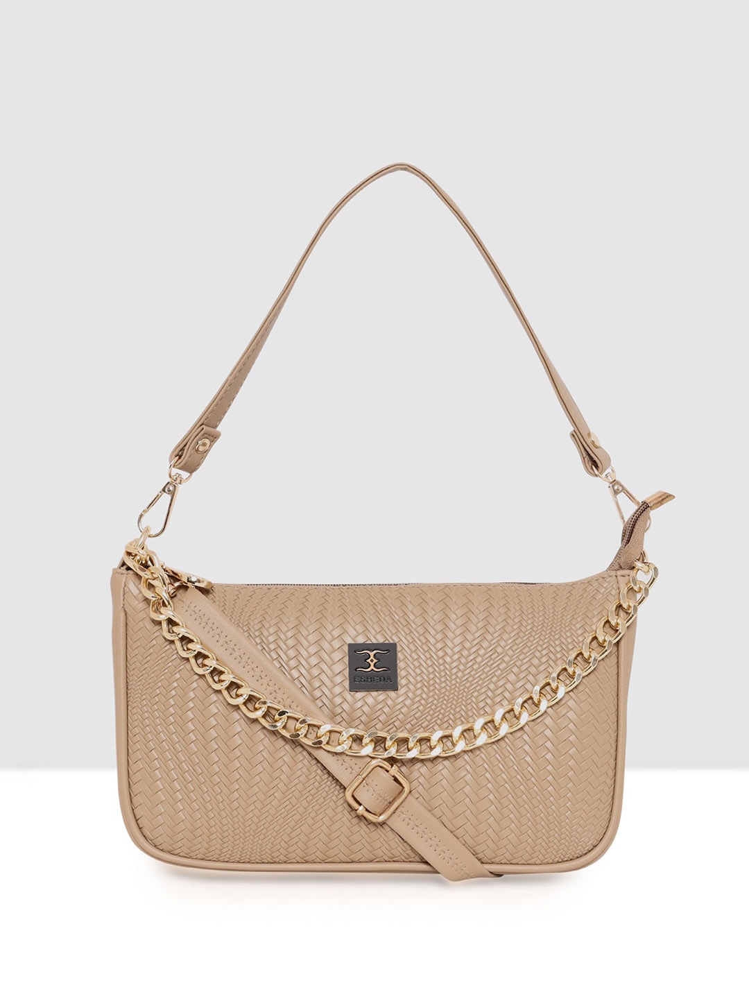 

ESBEDA Textured Structured Sling Bag, Beige