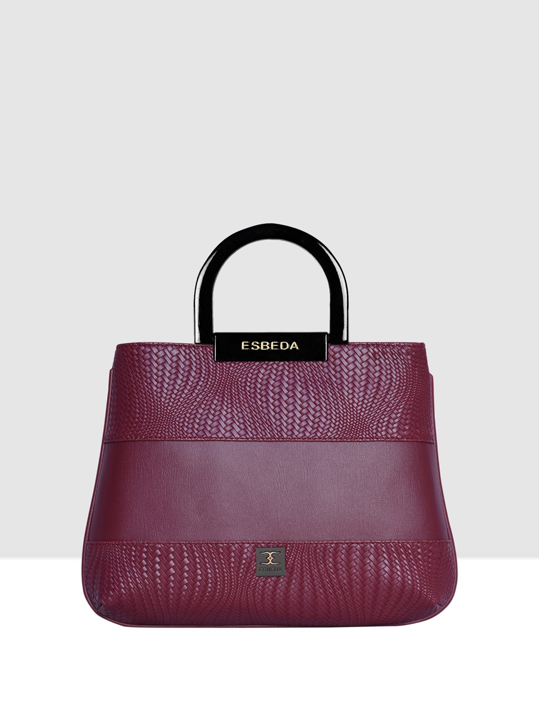 

ESBEDA Textured Structured Handheld Bag, Maroon