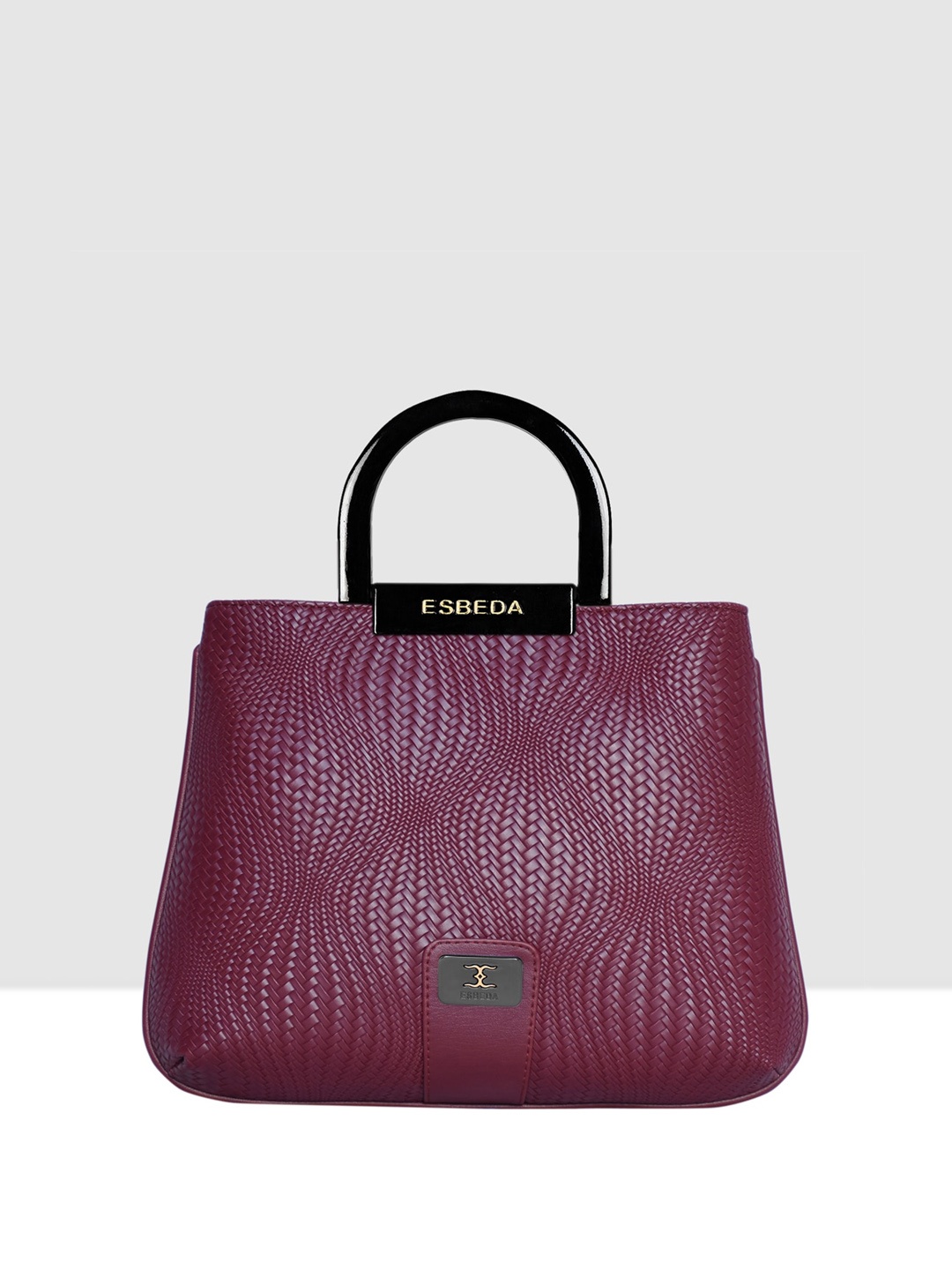 

ESBEDA Textured Structured Handheld Bag, Maroon