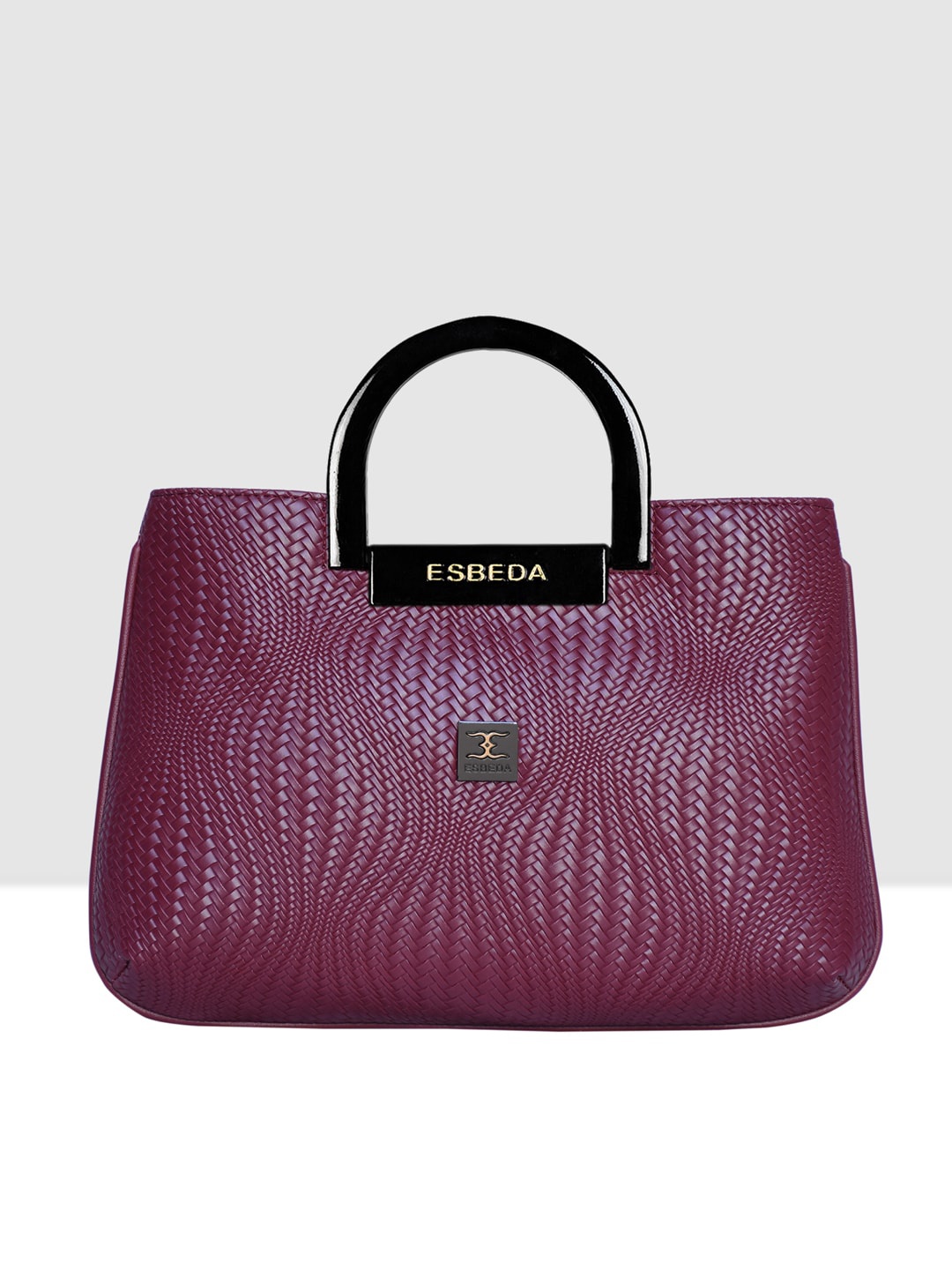 

ESBEDA Textured Structured Handheld Bag, Maroon