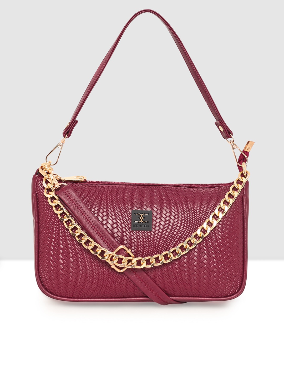 

ESBEDA Textured Structured Sling Bag, Maroon