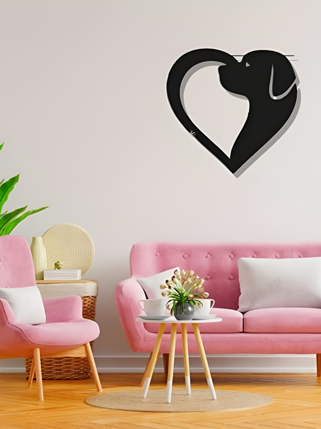 

Artrooms Dog Metal Wall Art, Black