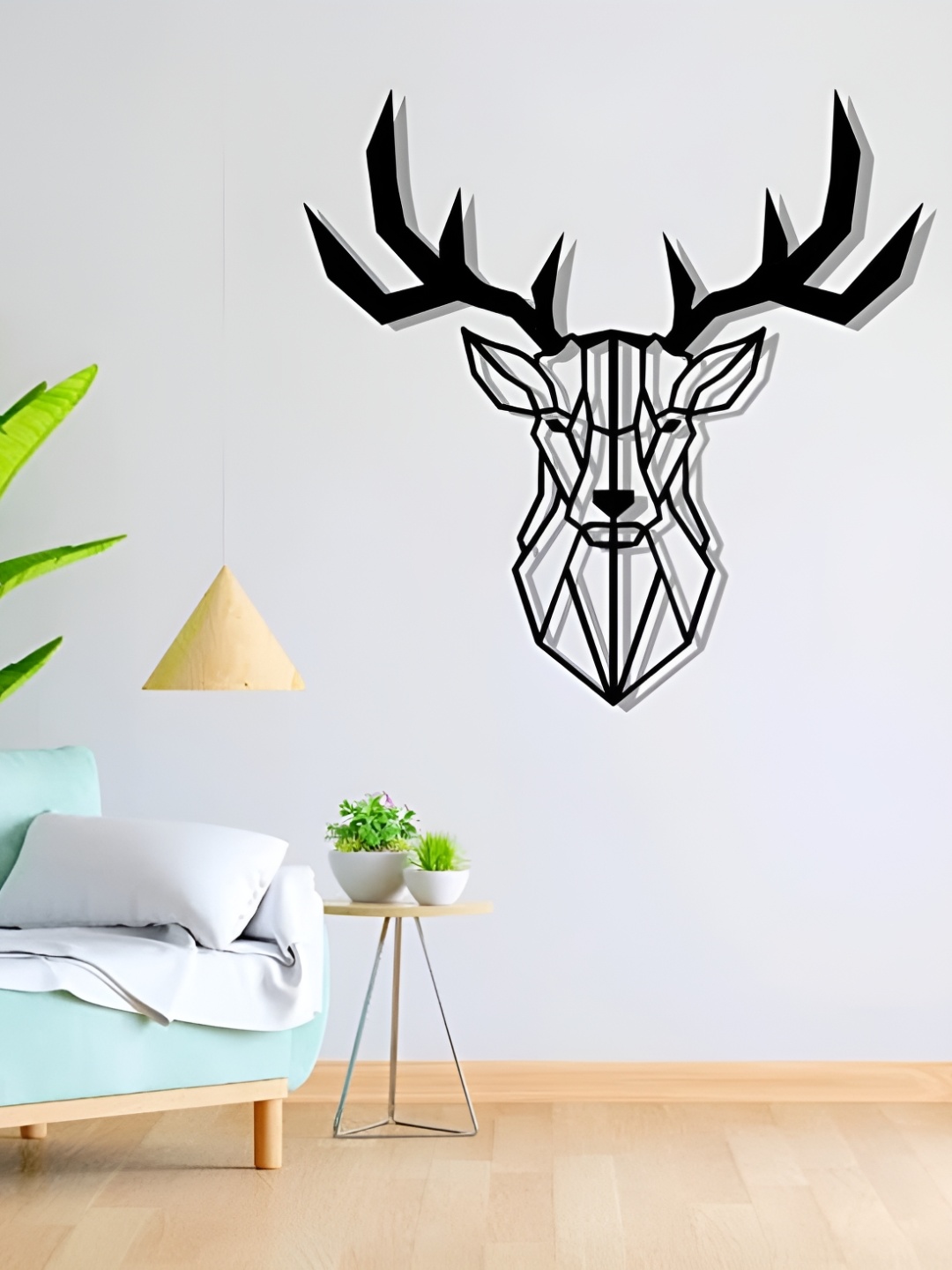 

Artrooms Deer Head Metal Wall Art, Black