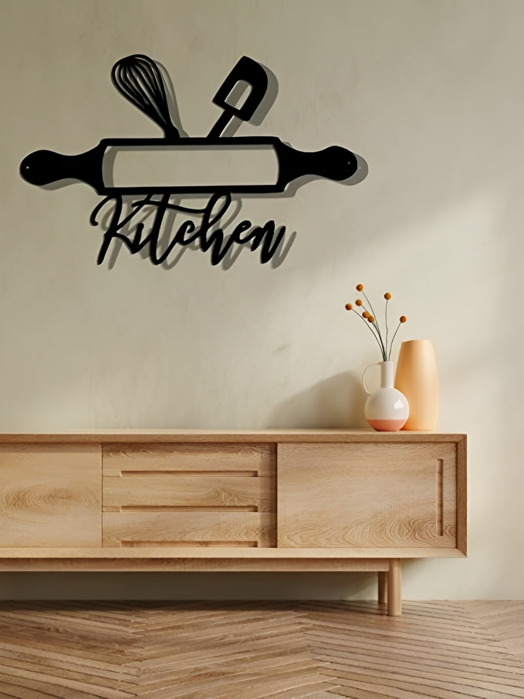 

Artrooms Kitchen Metal Wall Art, Black