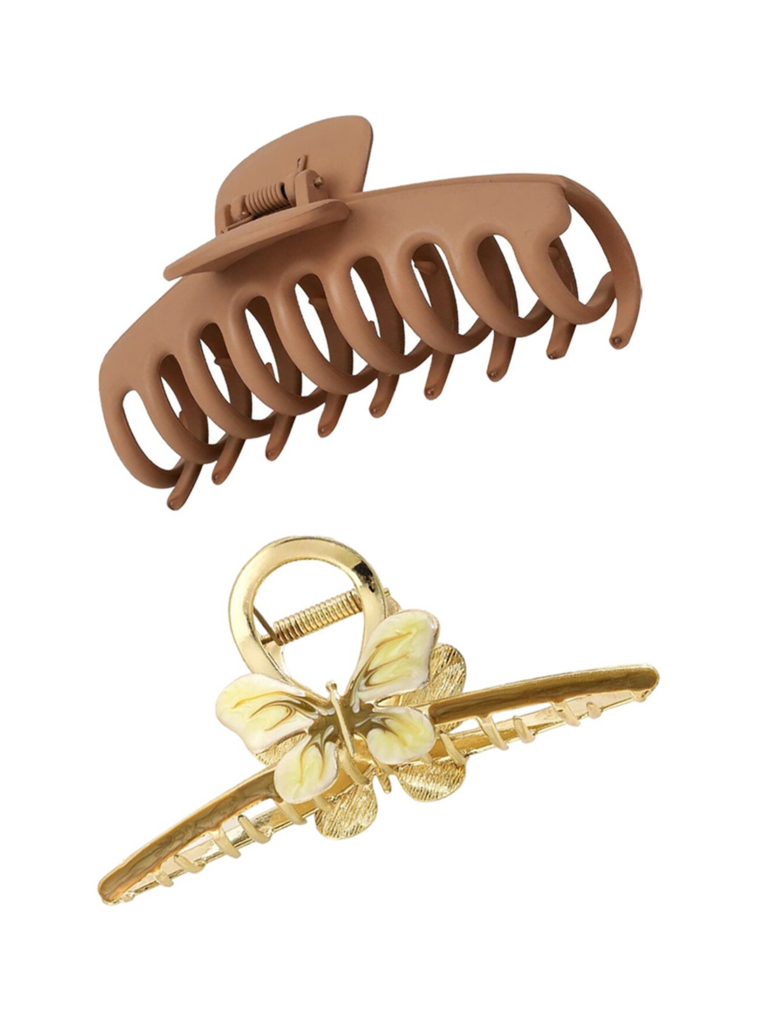 

Xivir Women Set of 2 Claw Clips, Brown