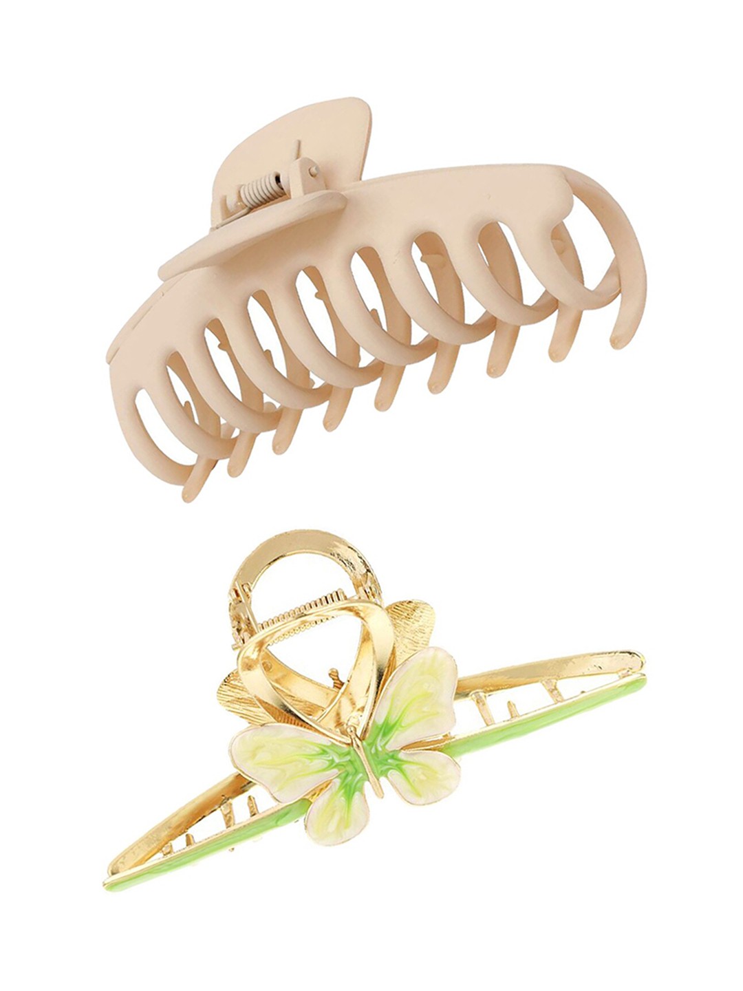 

Xivir Women Set of 2 Claw Clips, Beige