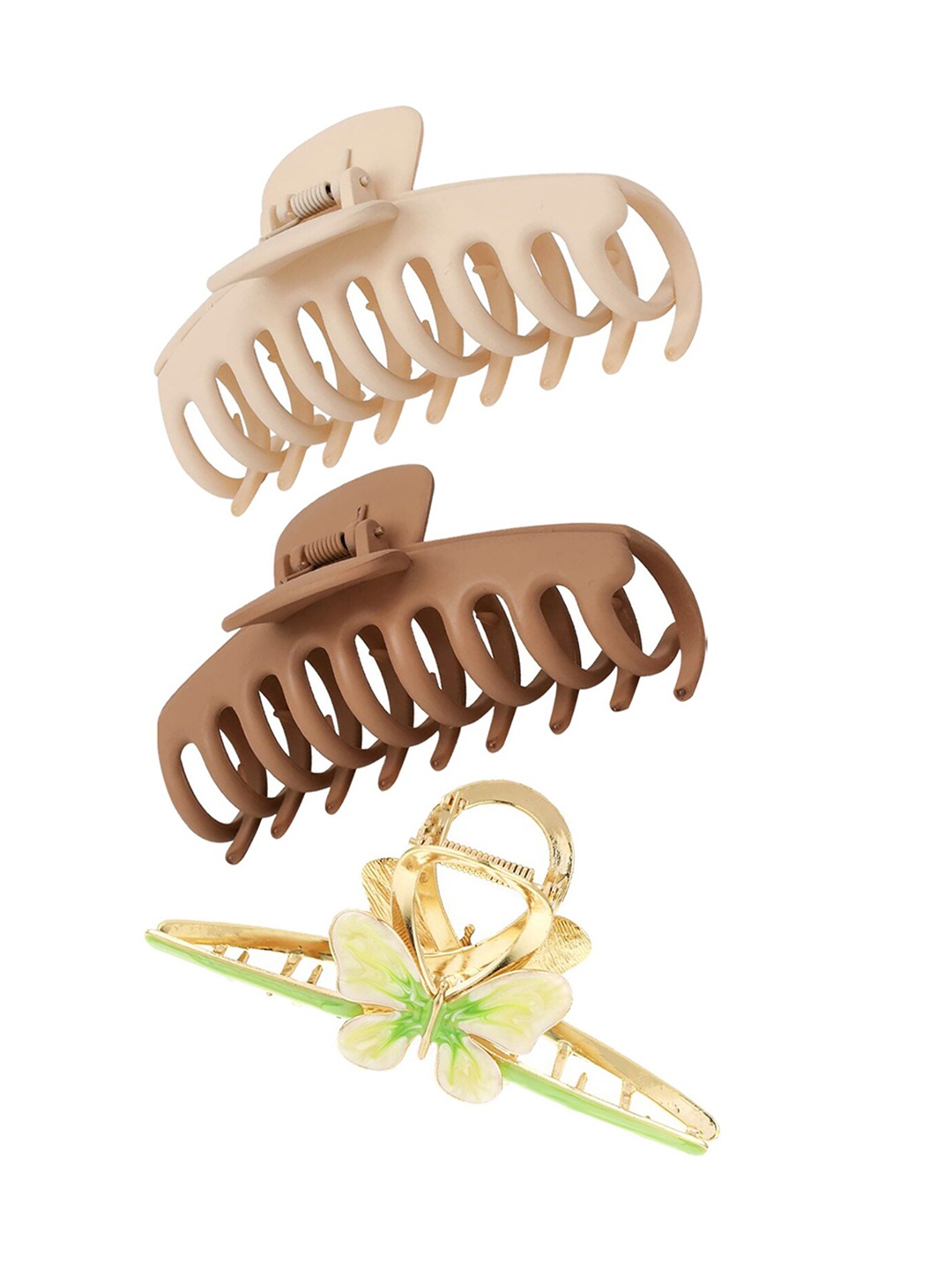 

Xivir Set of 3 Claw Clip, Brown