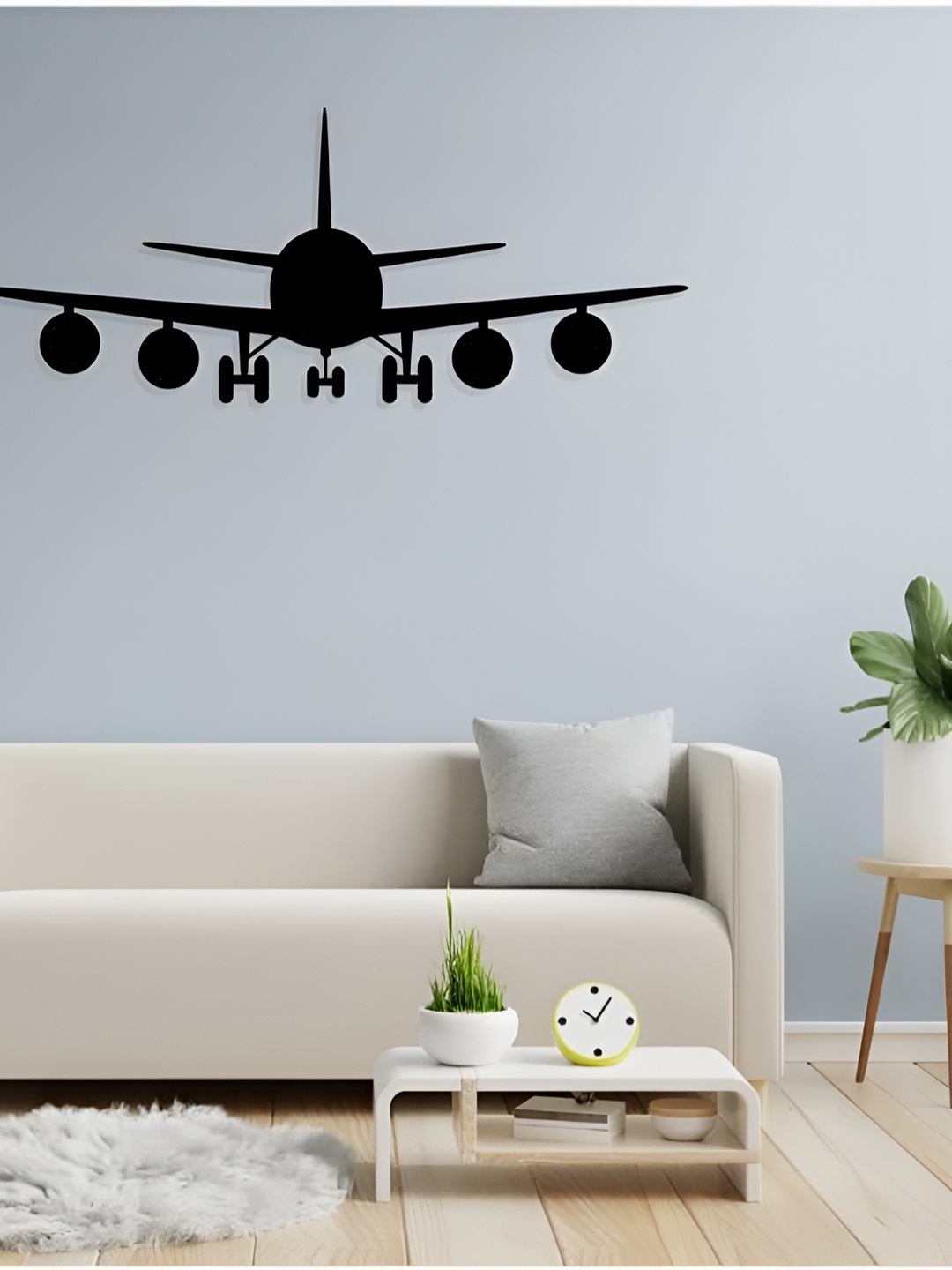 

Artrooms Aeroplane Metal Wall Art, Black