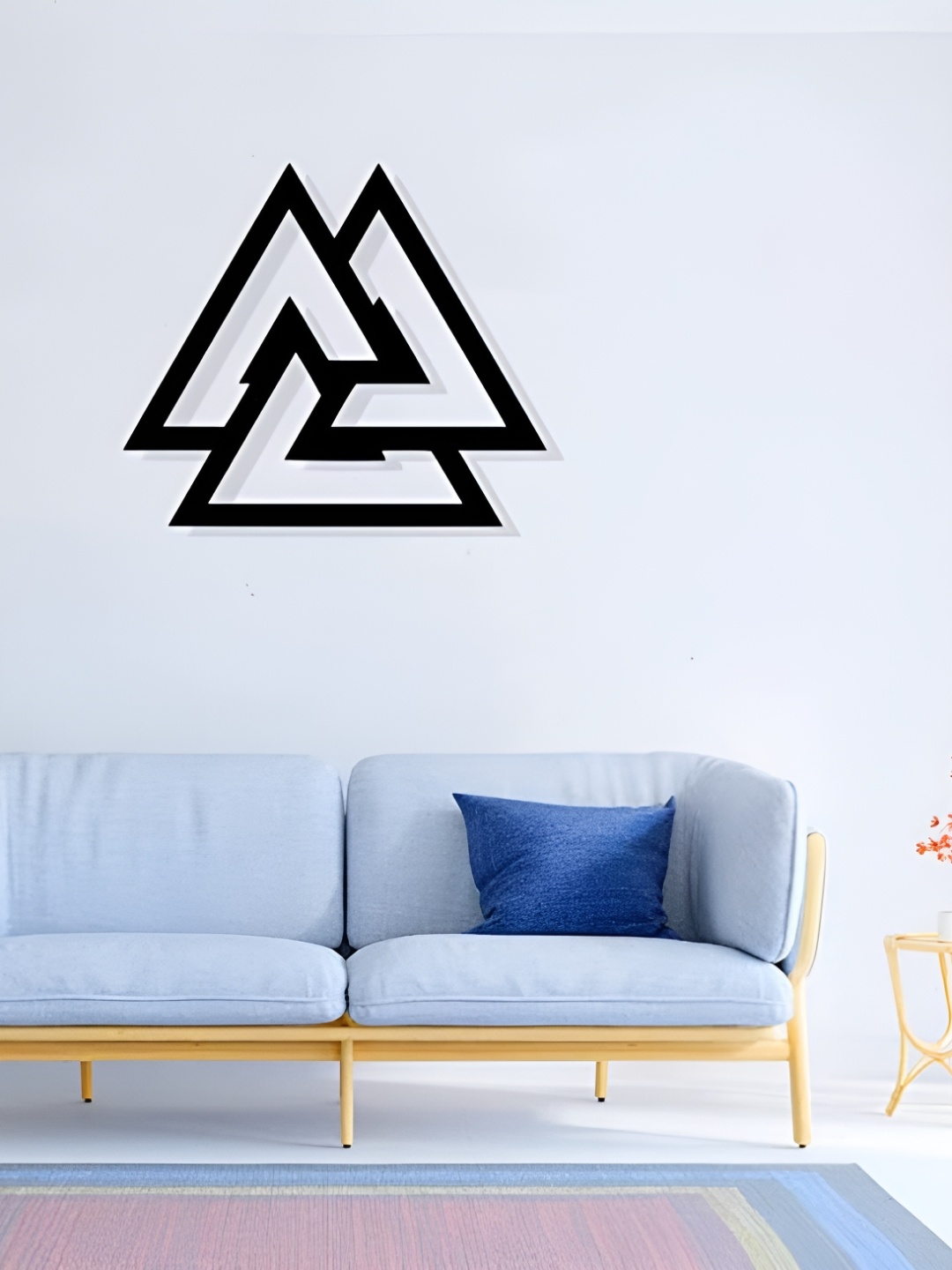

Artrooms Triangle Metal Wall Art, Black