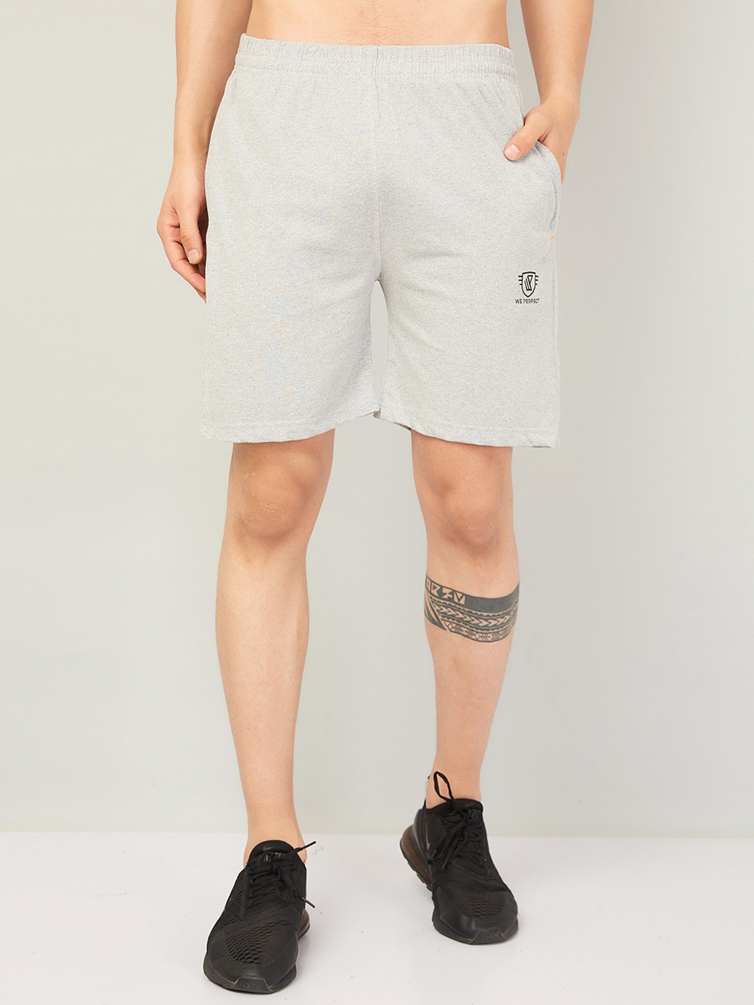 

WE PERFECT Men Cotton Sports Shorts, Grey