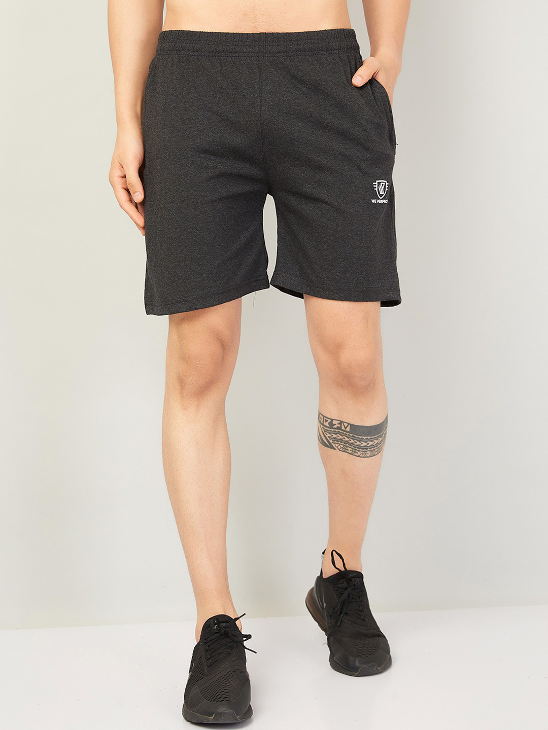 

WE PERFECT Men Cotton Sports Shorts, Grey