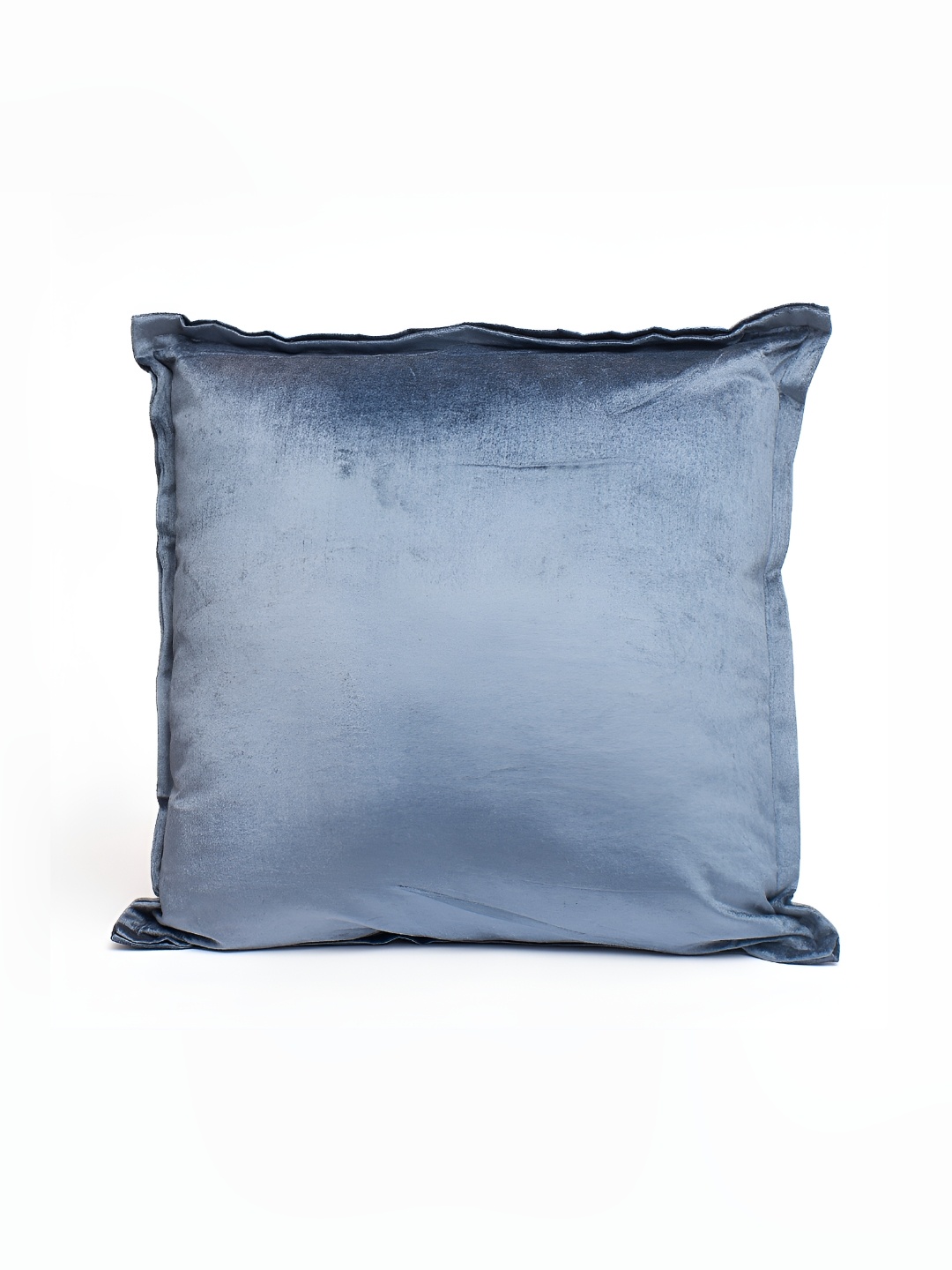 

House of Harkaari Midnight Blue Velvet Lip Flange Square Cushion cover with filler