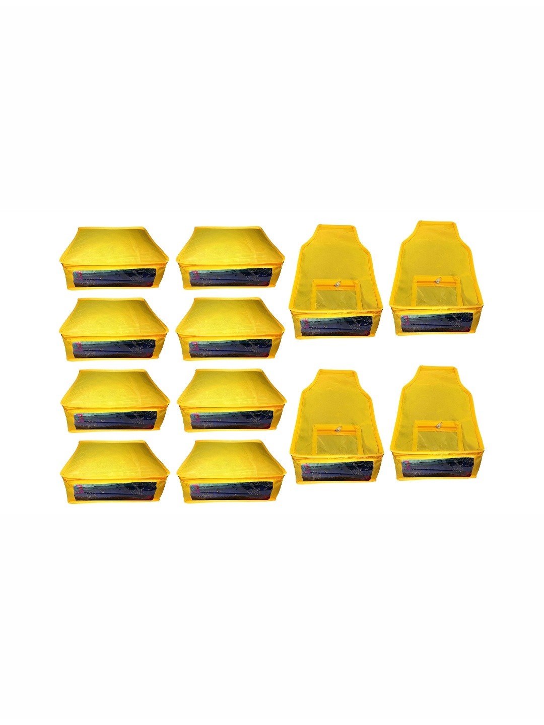 

Atorakushon Yellow Set of 12 Reusable Clothes Storage Bags Wardrobe Organisers