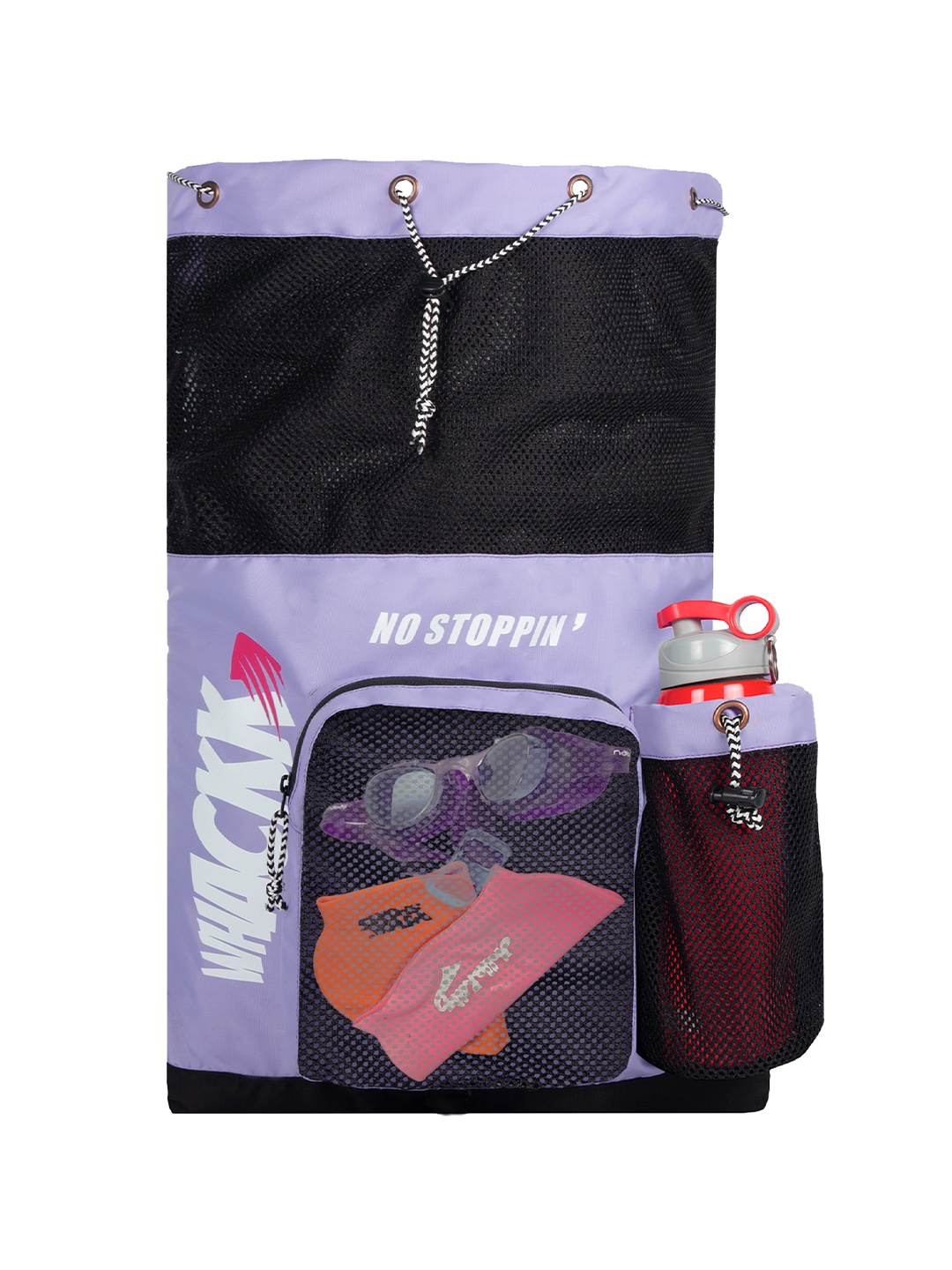 

Whackk Unisex Brand Logo Printed Swimming Bag, Lavender
