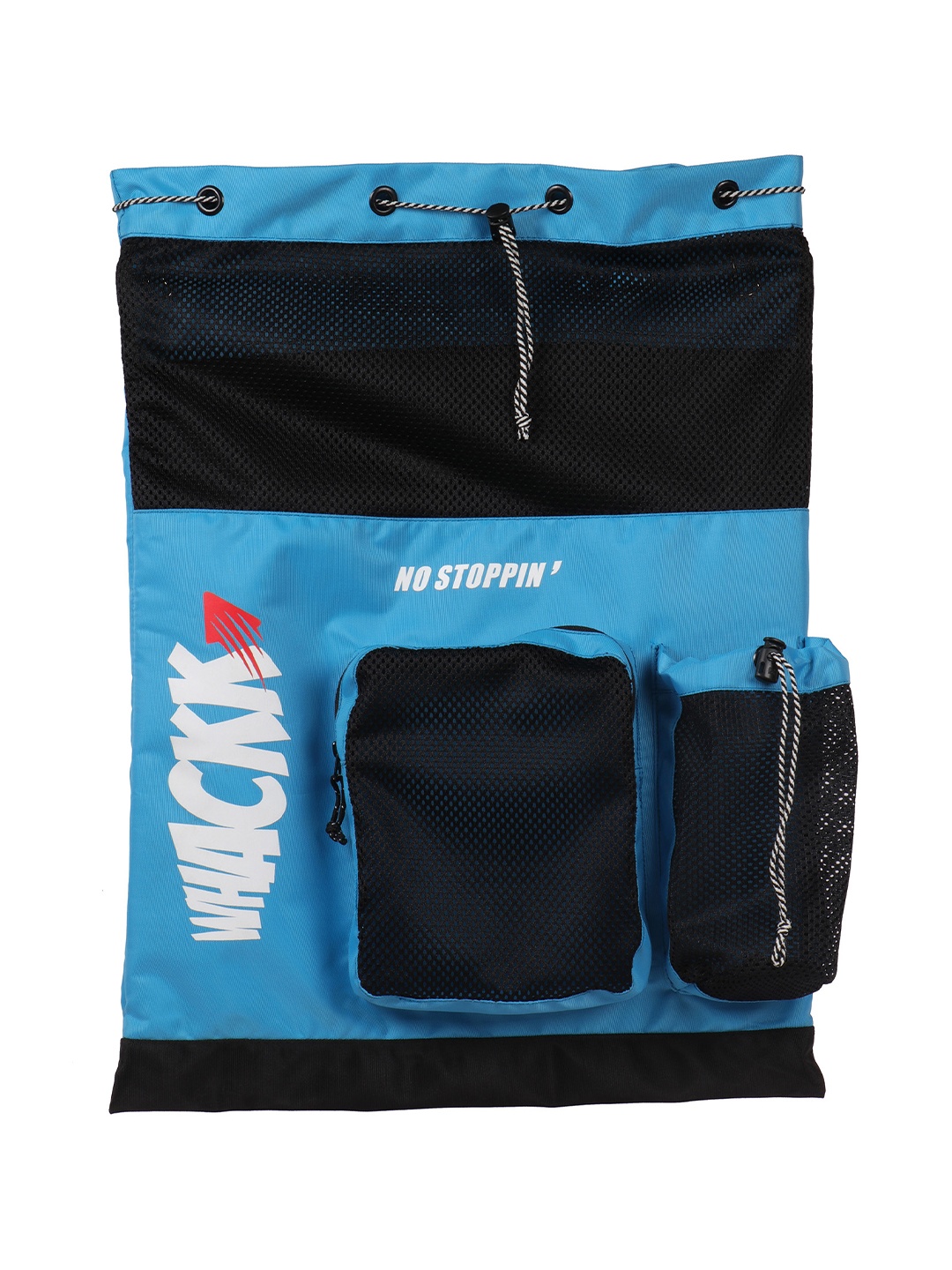 

Whackk Unisex Brand Logo Printed Ergonomic Swimming Bag, Blue