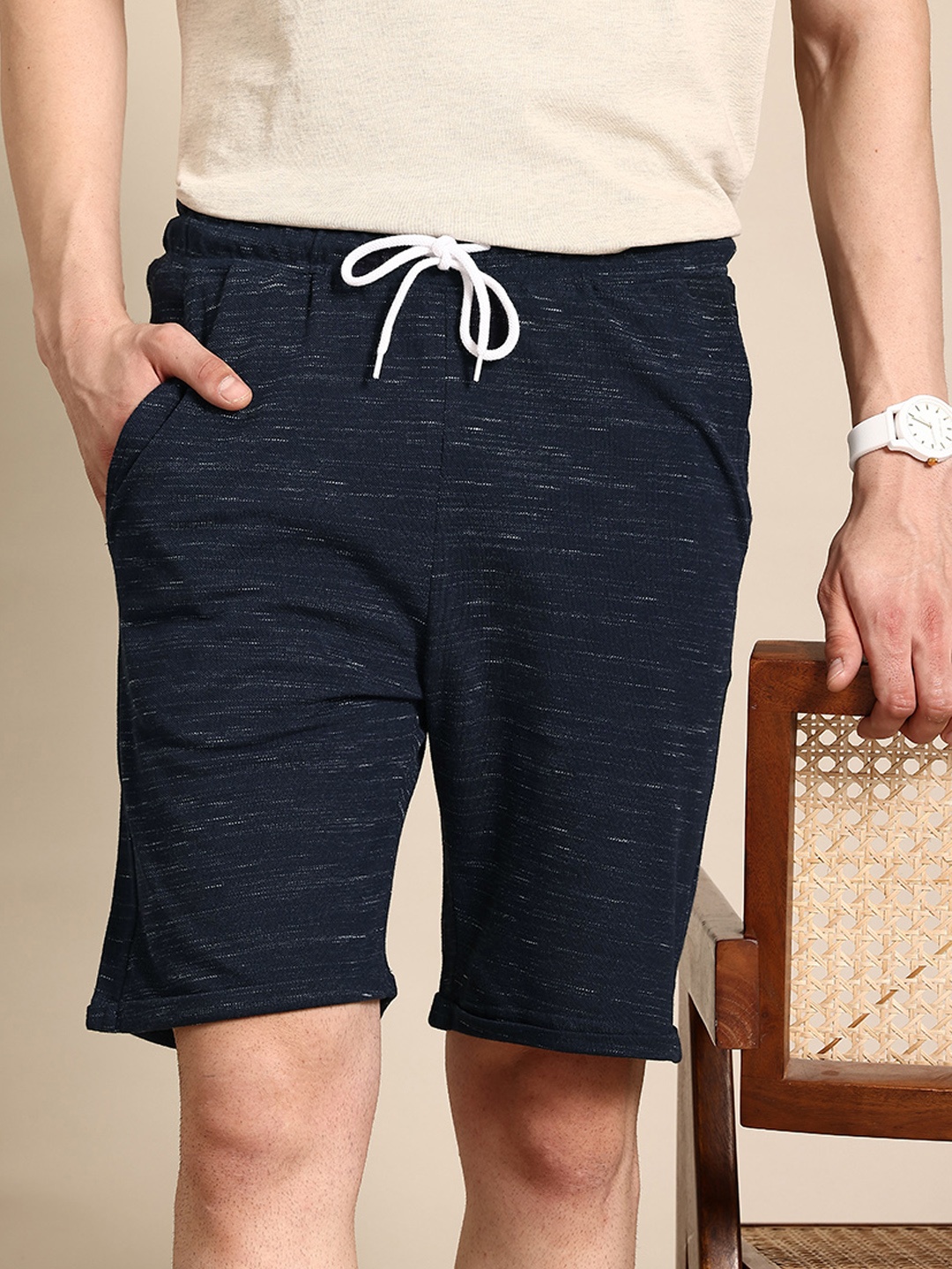 

Mast & Harbour Men Shorts, Navy blue