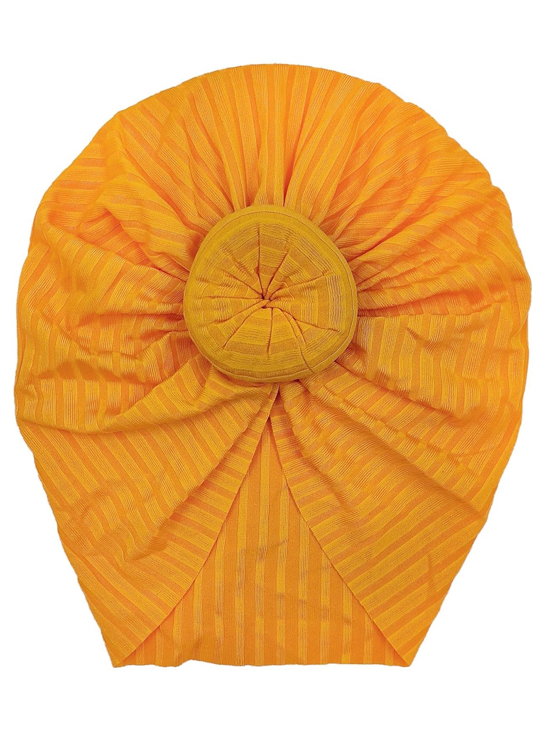 

ANNA CREATIONS Infant Girls Cotton Turban Beanie Cap, Yellow
