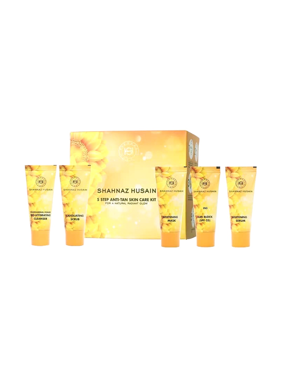 

Shahnaz Husain 5 Steps Anti-Tan Skin Care Kit- 50 g, Yellow