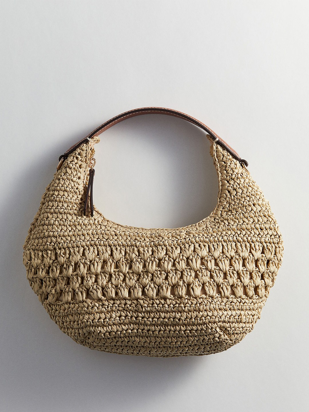 

H&M Crossbody Straw Bag, Beige