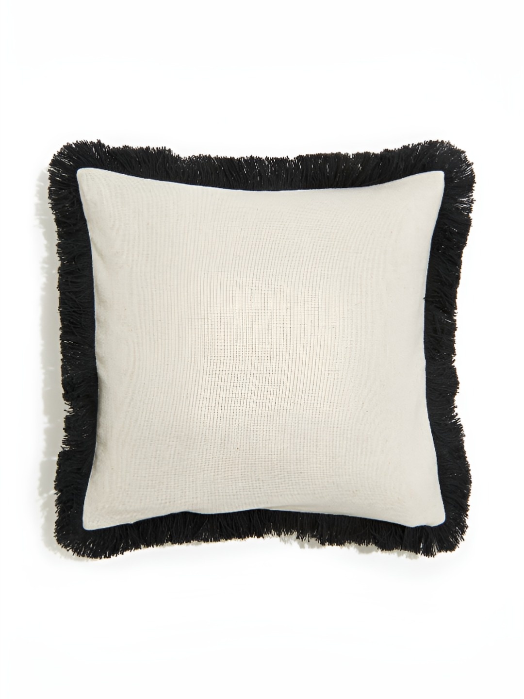 

H&M Beige Fringed Linen-Blend Cushion Cover