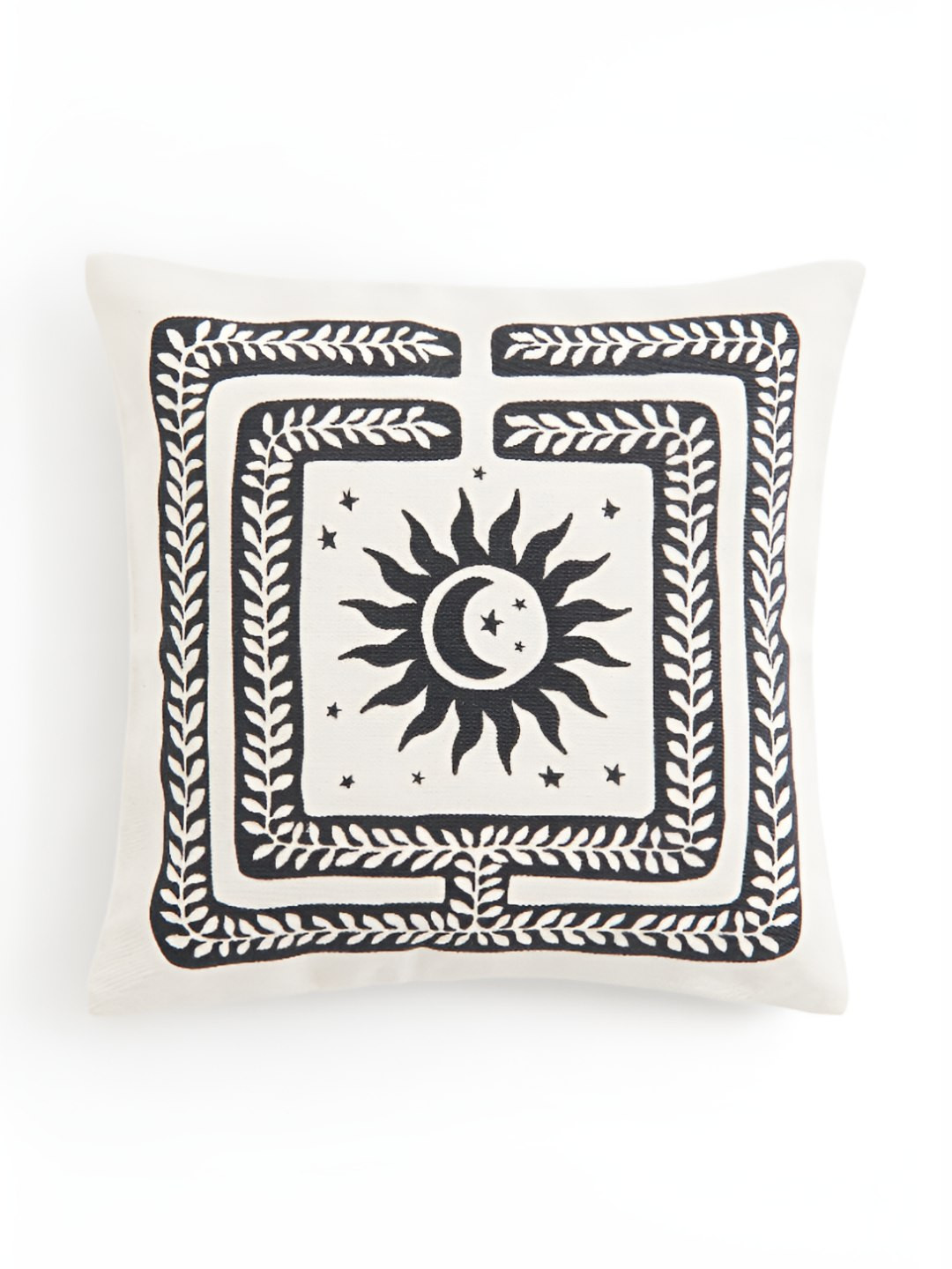 

H&M Beige & Black Print-Motif Cushion Cover