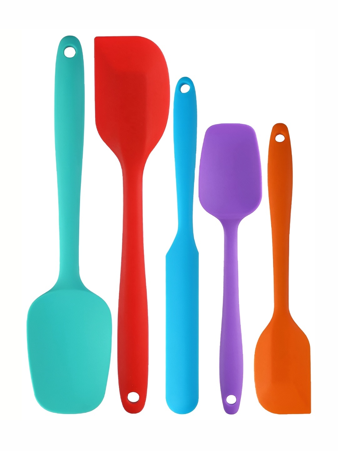 

P-Plus International Blue & Green 5 Pieces Non-Stick Silicone Kitchen Spatula Set