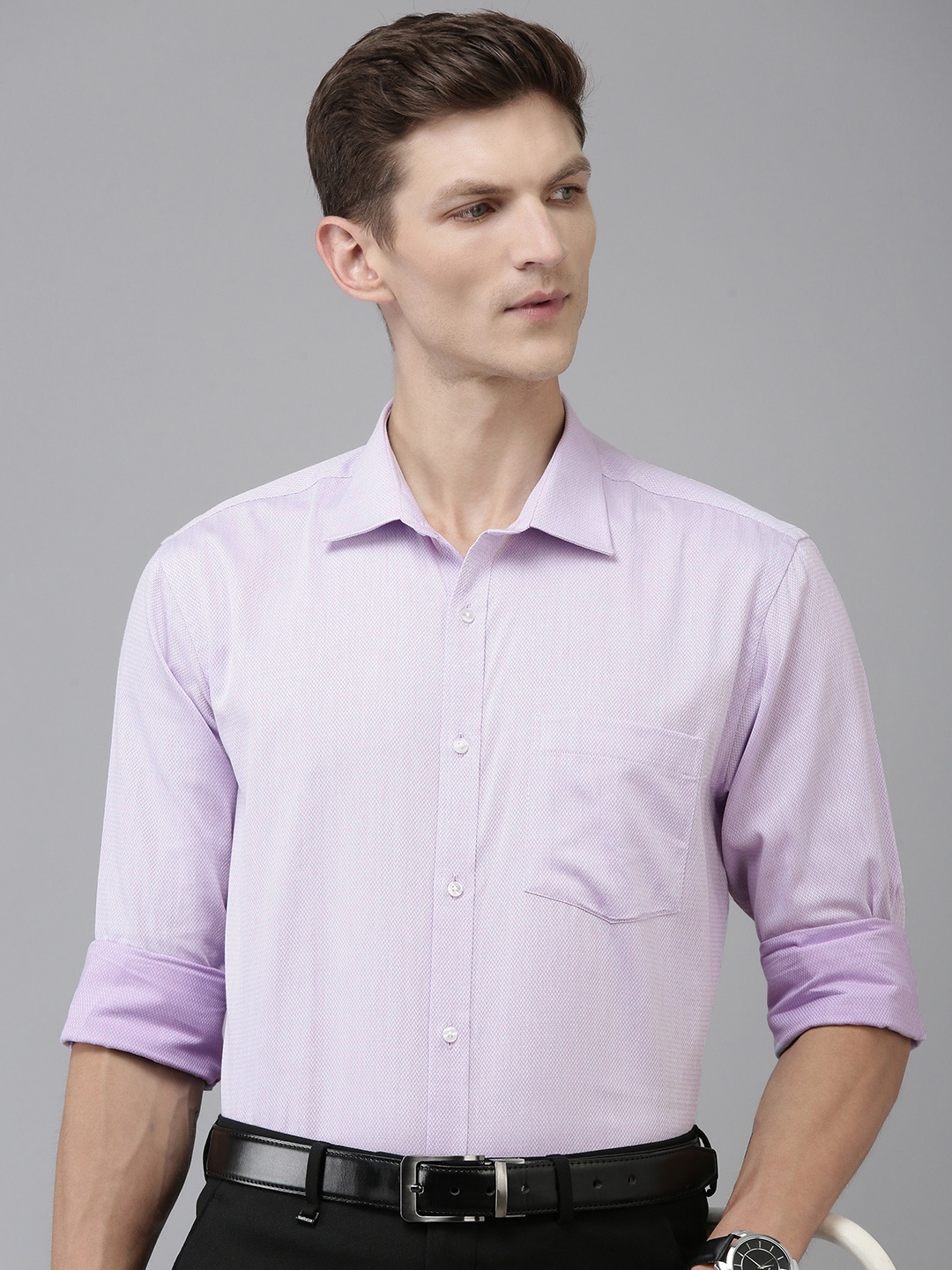 

Park Avenue Slim Fit Pure Cotton Formal Shirt, Lavender