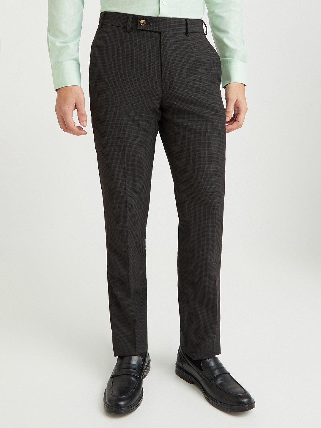 

Park Avenue Men Checked Formal Trousers, Brown