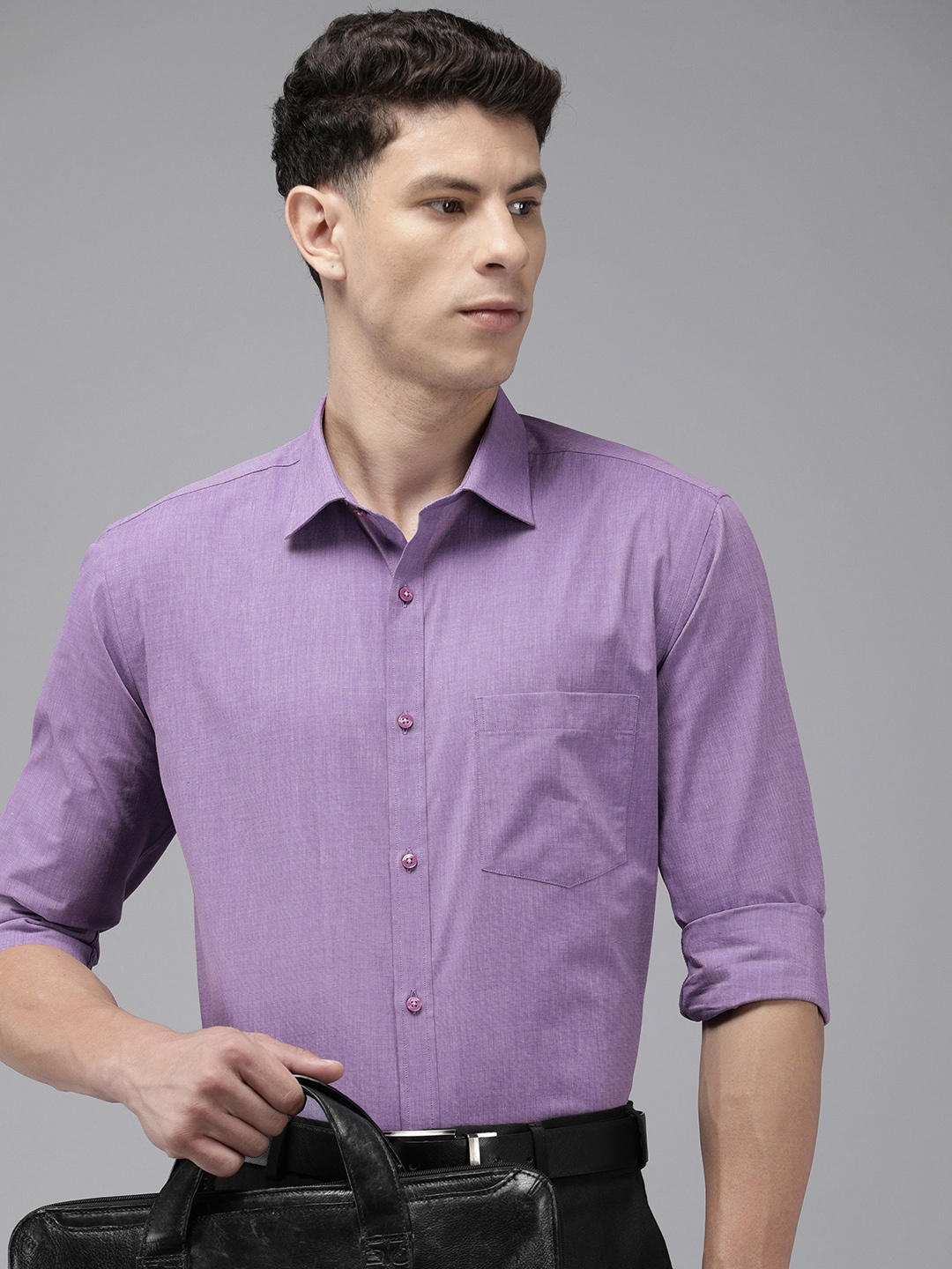 

Park Avenue Pure Cotton Slim Fit Formal Shirt, Violet