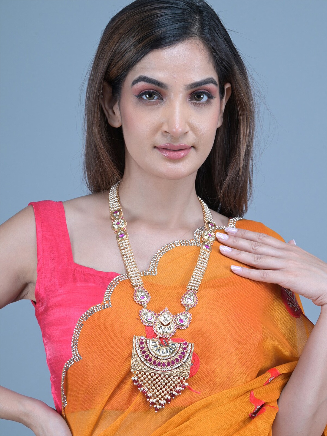 

ODETTE Gold-Plated Kundan Necklace