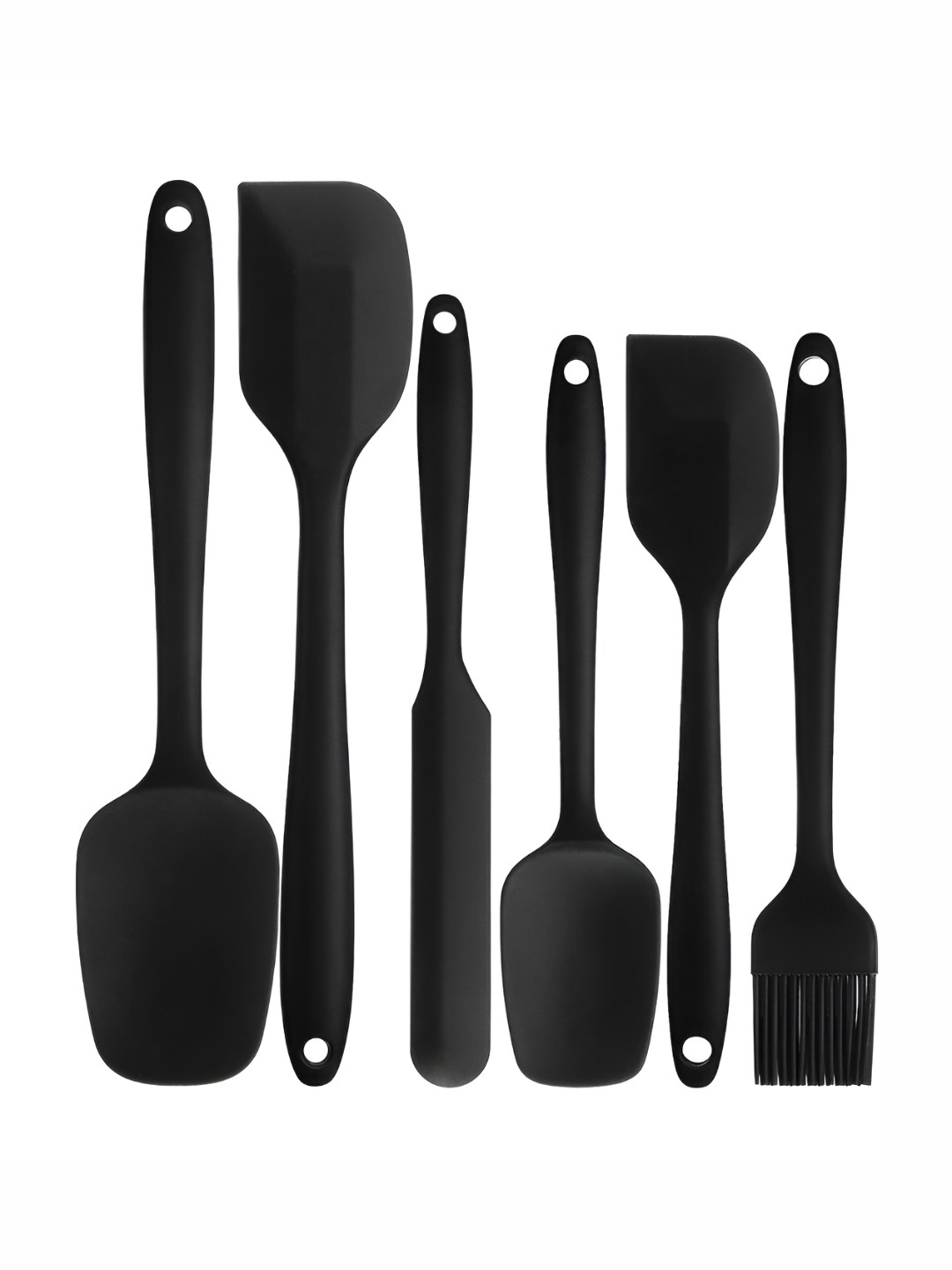 

P-Plus International Black 6 Pieces Non-Stick Silicone Kitchen Spatula Set