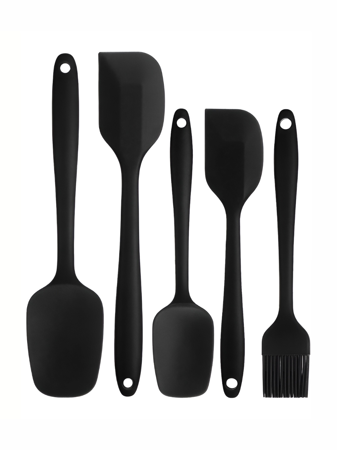 

P-Plus International Black 5 Pieces Non-Stick Silicone Kitchen Spatula Set