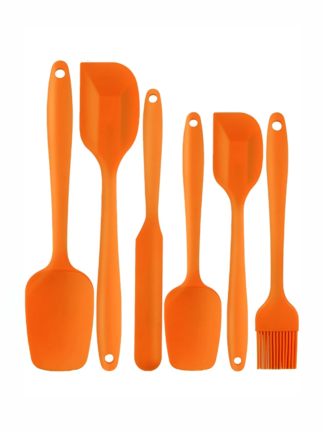 

P-Plus International Orange-colored 6 Pieces Non-Stick Silicone Kitchen Spatula Set