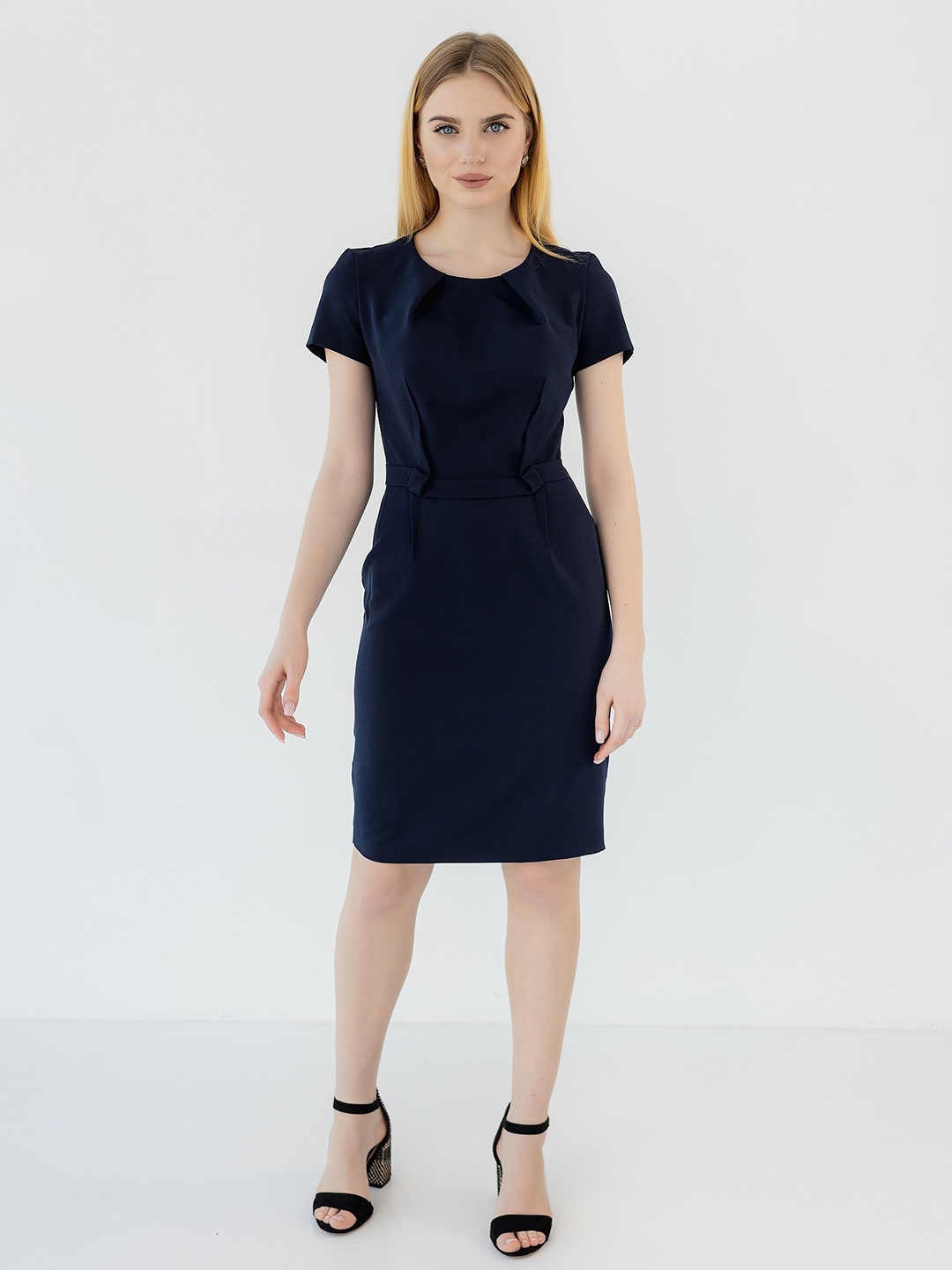 

Diyas London Round Neck Sheath Dress, Blue