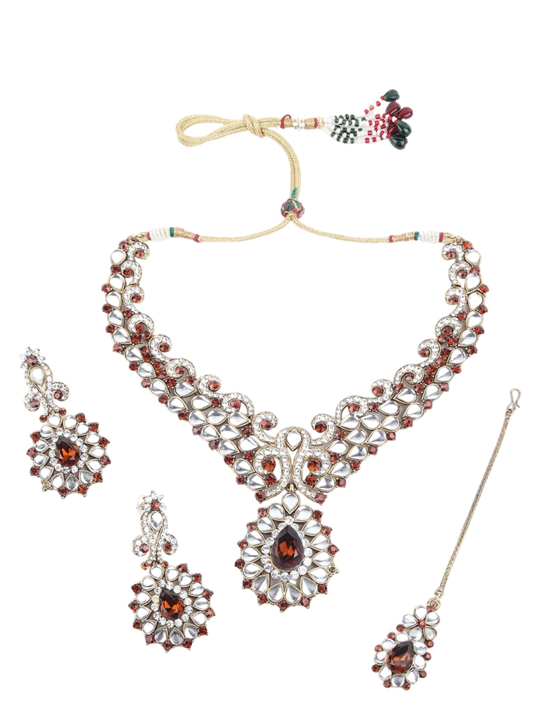 

ODETTE Gold-Plated Gemstone-Studded Jewellery Set