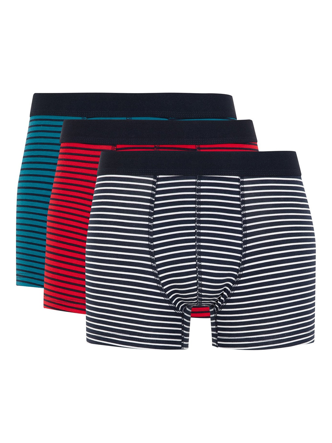 

DeFacto Pack Of 3 Striped Trunks, Blue