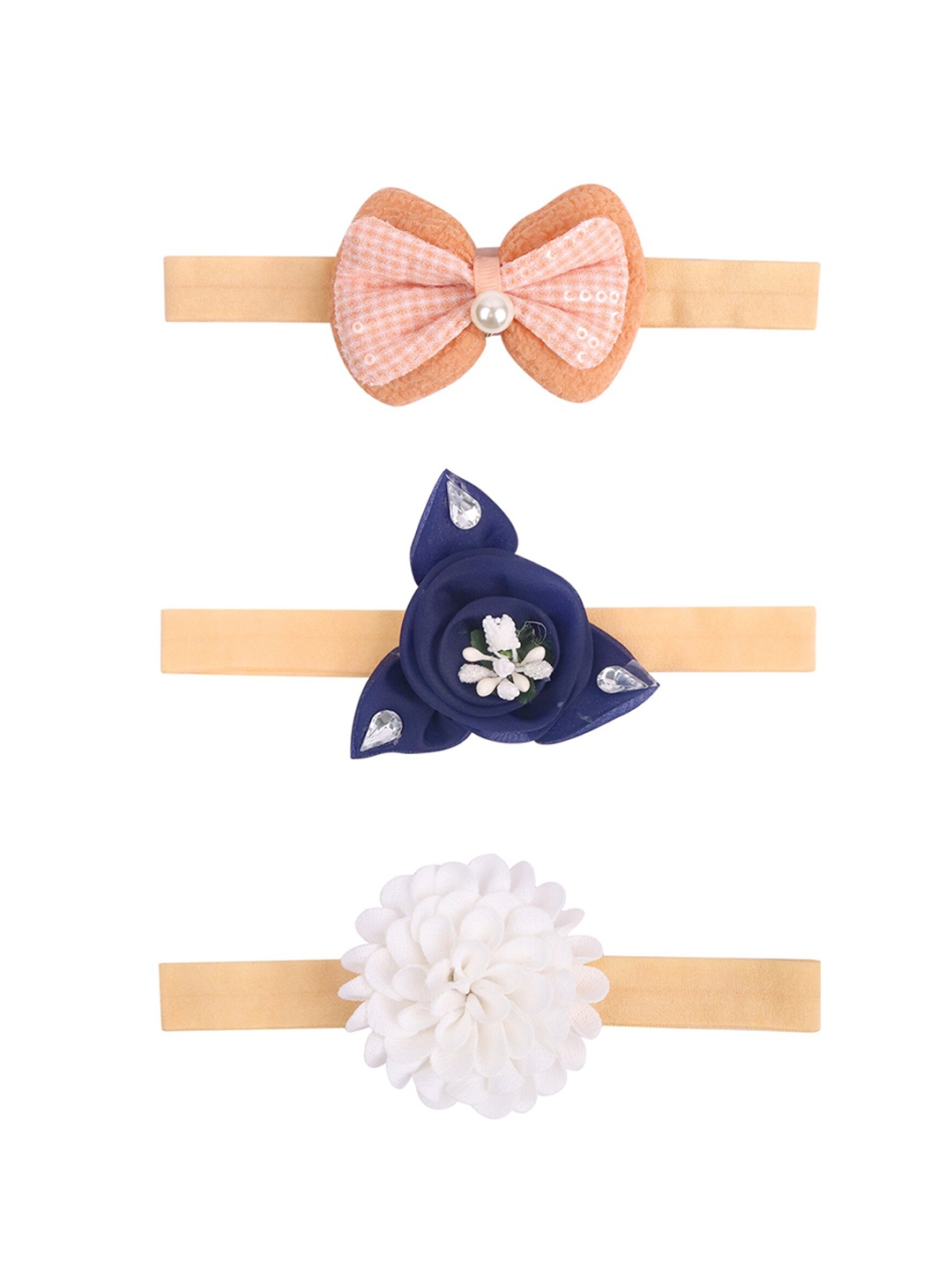 

Xivir Set of 3 Embellished Hairbands, Blue