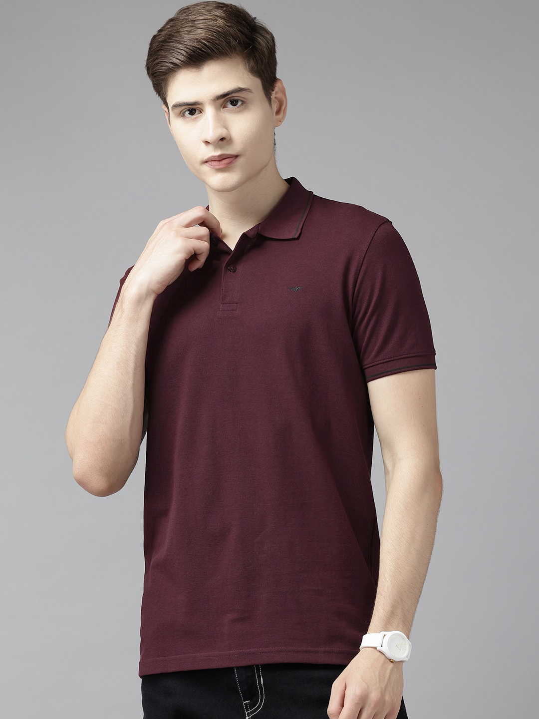 

Park Avenue Polo Collar Slim Fit T-shirt, Burgundy