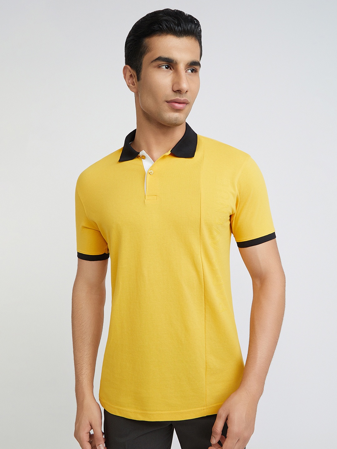 

Park Avenue Polo Collar Slim Fit T-shirt, Yellow