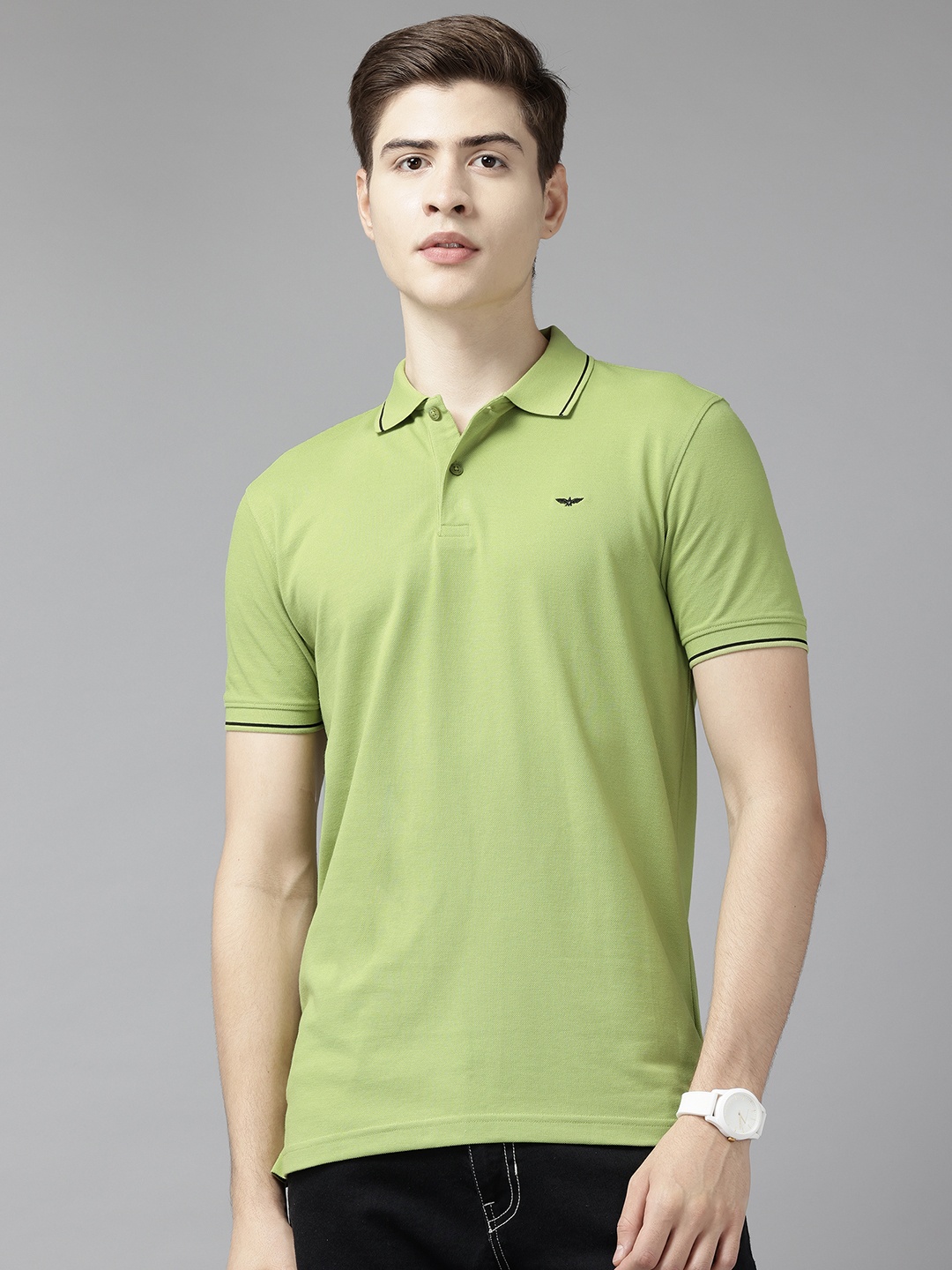 

Park Avenue Polo Collar Slim Fit T-shirt, Green