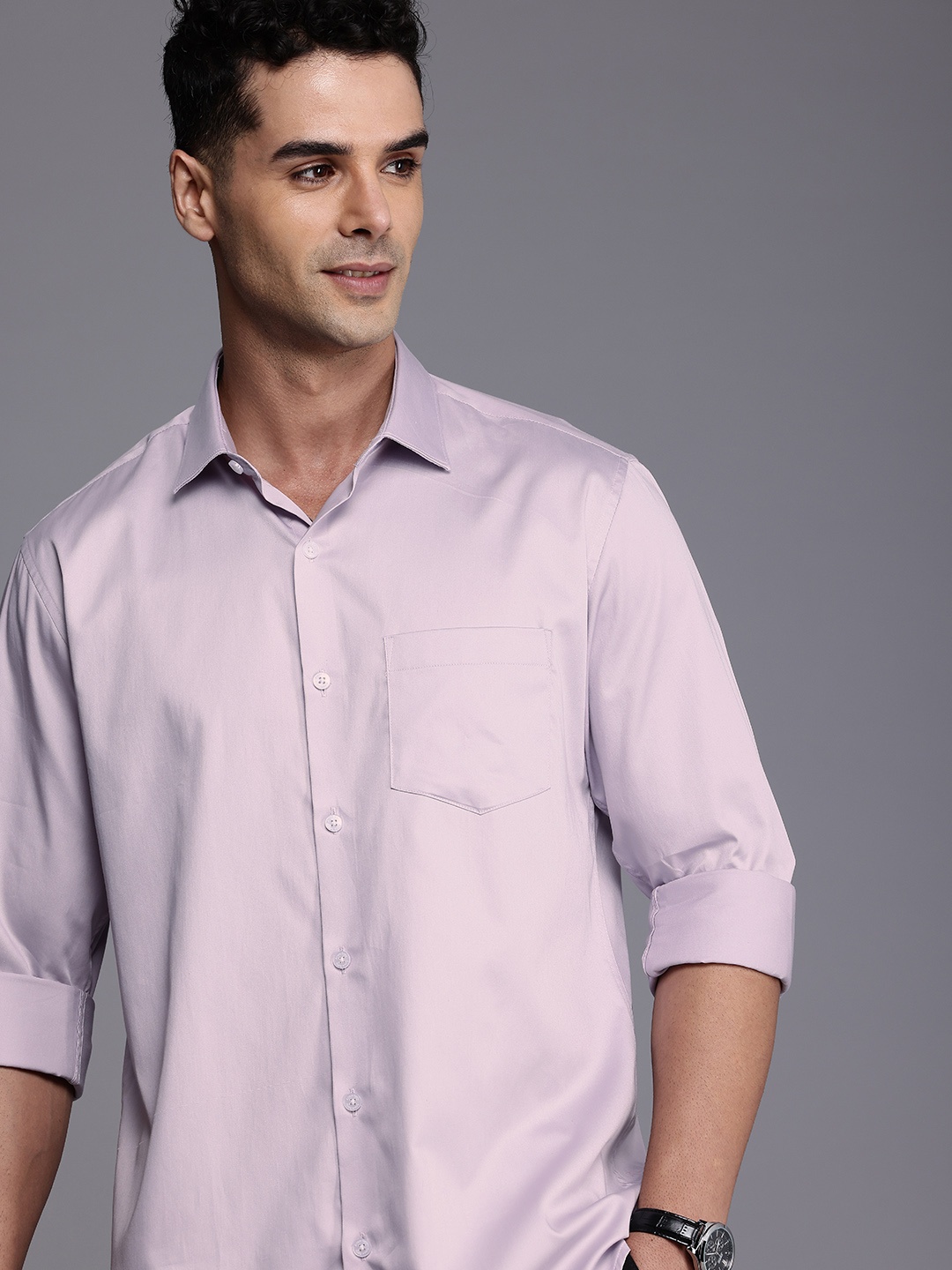 

Allen Solly Pure Cotton Classic Fit Casual Shirt, Lavender