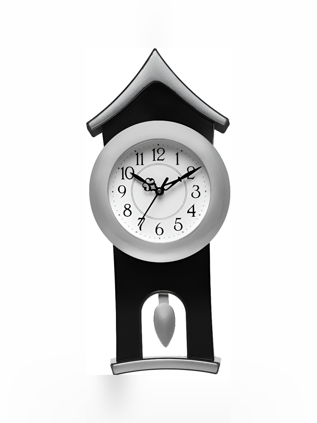 

Attractionz HorseHead Silver-Toned & Brown Round Analogue Pendulum Wall Clock