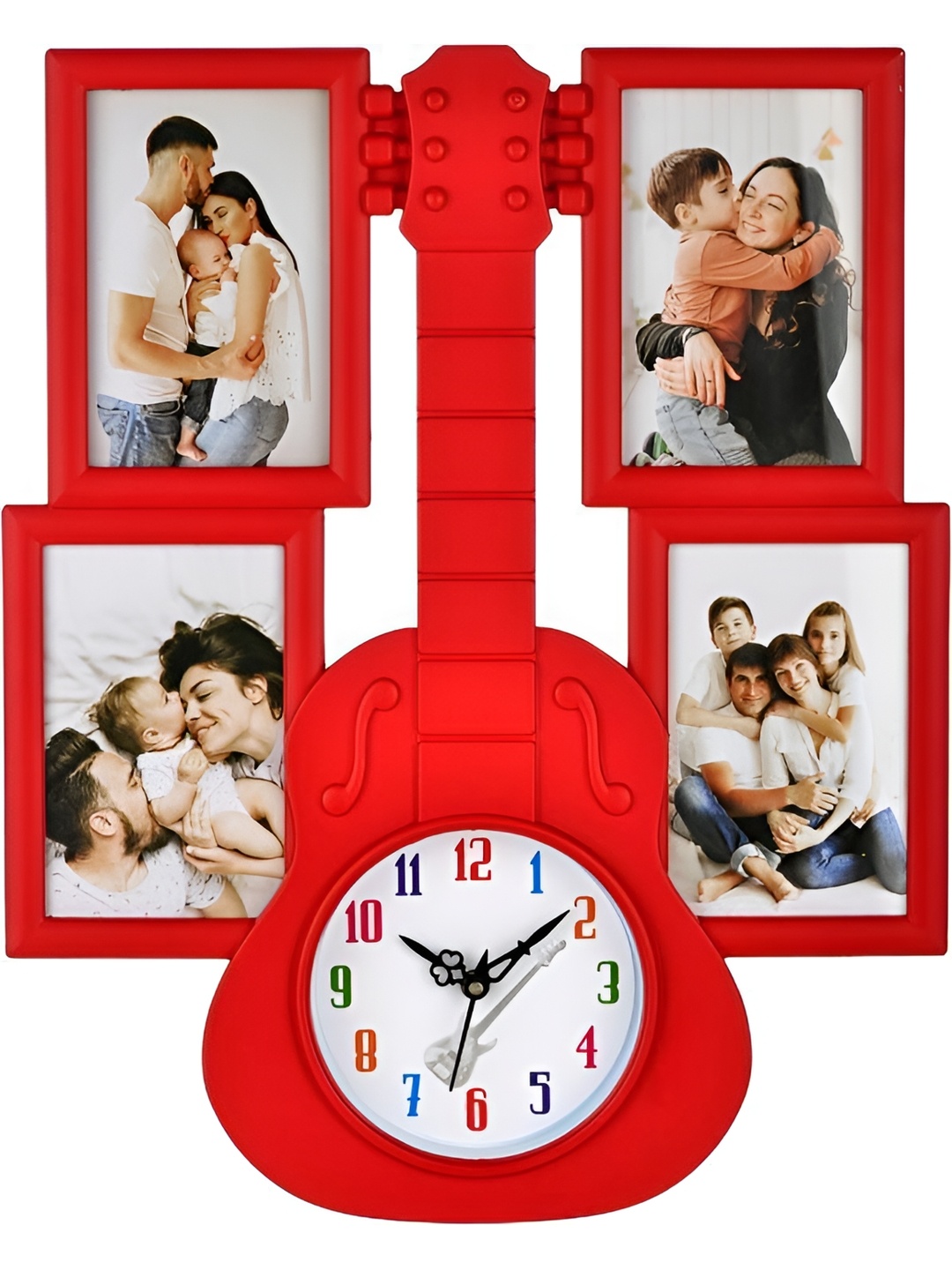 

Attractionz Red Round Shaped Analogue Wall Clock