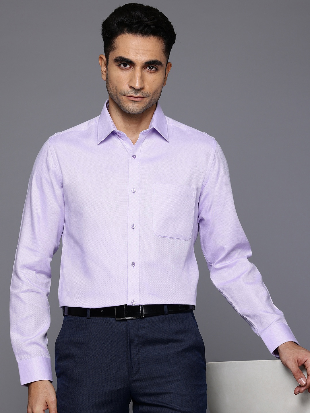 

Raymond Pure Cotton Slim Fit Formal Shirt, Lavender