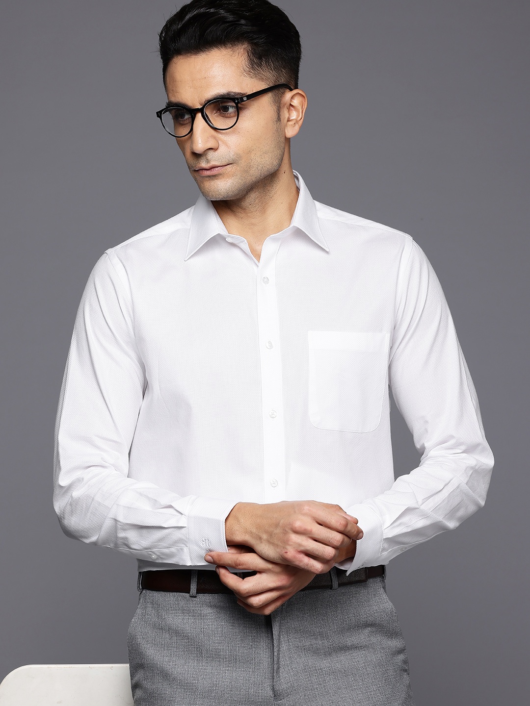 

Raymond Pure Cotton Slim Fit Formal Shirt, White